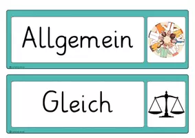 Vorschau - Präsentationen/Tafelbilder - Tafelmaterial demokratische Wahlprinzipien Klassensprecherwahl - Seite 2
