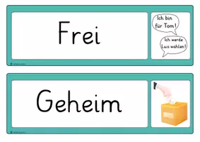 Vorschau - Präsentationen/Tafelbilder - Tafelmaterial demokratische Wahlprinzipien Klassensprecherwahl - Seite 3