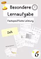 Vorschau - Klassenarbeiten - Besondere Lernaufgabe / Fachspezifische Leistung - Zeit - Deckblatt