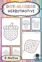 Vorschau - Arbeitsblätter - Dot-Marker - Acht Herbstmotive (auch für Fingerfarben geeignet) - Deckblatt