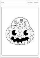 Vorschau - Arbeitsblätter - Dot-Marker - Acht Halloween-Kürbisse (auch für Fingerfarben geeignet) - Seite 2