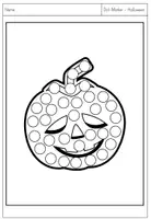 Vorschau - Arbeitsblätter - Dot-Marker - Acht Halloween-Kürbisse (auch für Fingerfarben geeignet) - Seite 3