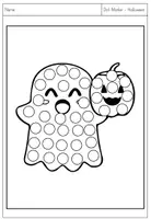 Vorschau - Arbeitsblätter - Dot-Marker - Elf Halloween-Gespenster (auch für Fingerfarben geeignet) - Seite 2