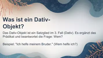 Vorschau - Präsentationen/Tafelbilder - Präsentation "Das Dativ-Objekt" - Seite 2