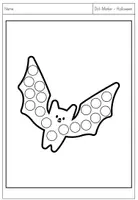 Vorschau - Arbeitsblätter - Dot-Marker - Sechs Halloweenmotive (auch für Fingerfarben geeignet) - Seite 1