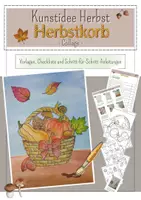 Vorschau - Mal- und Bastelvorlagen - Kunstidee Herbst: Herbstkorb Collage - Deckblatt