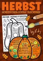Vorschau - Arbeitsblätter - Rückblick auf die Herbstferien - Doodle Kürbis Steckbrief zum Ausfüllen & Ausmalen im Herbst - Deckblatt