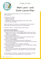 Vorschau - Arbeitsblätter - Vorlage für den Lern- und Gute-Laute-Plan - Seite 1