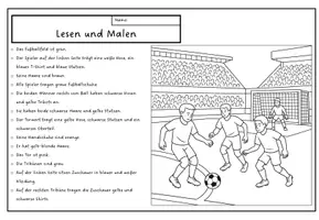 Vorschau - Mal- und Bastelvorlagen - Lesen und Malen - Fußballspiel Ruhrgebietsderby - Seite 2