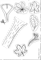 Vorschau - Mal- und Bastelvorlagen - Kunterbunte Herbstbäume basteln - Seite 1