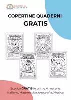 anteprima - Materiale di supporto/inclusione - Quaderni quaderni da colorare 4 materie - Pagina di copertina