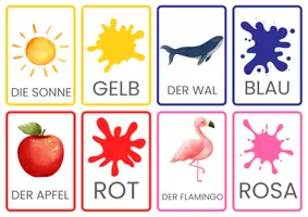 anteprima - Flashcard - Farben - Dinge (Deutsch lernen als Fremdsprache) - Pagina di copertina