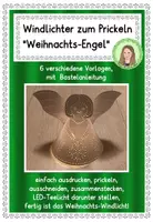 Vorschau - Mal- und Bastelvorlagen - Windlichter "Engel" zum Prickeln Weihnachten Weihnachtsgeschenk - Deckblatt