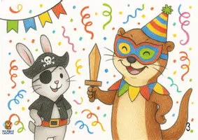 Aperçu - Affichage - Otto fête le carnaval. (Kamishibaï à imprimer en PDF). - Page 3