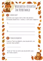 Vorschau - Arbeitsblätter - Wortarten Arbeitsblätter Herbst - Nomen, Verben, Adjektive Klasse 3 & 4 - Seite 2