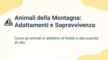 anteprima - Presentazioni / Lavagne - Pres. Adattamenti degli animali della montagna - Pagina 1