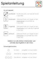 Vorschau - Arbeitsblätter - Würfel- und Kartenspiel - Addition mit Zehnerüberschreitung - Seite 1