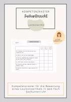 Vorschau - Anderer Materialtyp - Note Lexikon, Lexikonartikel I Kompetenzraster I Leistungsbewertung - Deckblatt