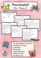 Vorschau - Mal- und Bastelvorlagen - Monatsleseheft - Mai - Klasse - Deckblatt