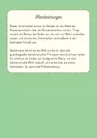 Vorschau - Arbeitsblätter - Stimmzettel Klassensprecherwahl - Seite 1