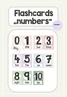 Vorschau - Präsentationen/Tafelbilder - numbers flashcards word and picture - Deckblatt