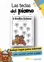 Vista previa - Hojas de trabajo - Actividades para Reconocer las Teclas del Piano – Niños Principiantes - Portada
