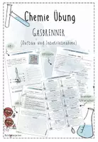 Vorschau - Stundenentwürfe - Gasbrenner Aufbau und Inbetriebnahme | Chemie Übung 8 | fertige Unterrichtsstunde | sofort einsetzbar - Deckblatt