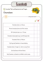 Vorschau - Arbeitsblätter - Leseverständnis (Leseverstehen) - Chamäleon + Lösungen mit didaktischer Reserve und Wortspeicher - Seite 2