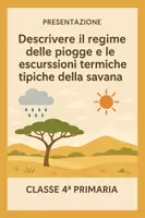 anteprima - Presentazioni / Lavagne - Pres. le piogge e le escursioni termiche della savana - Pagina di copertina
