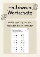Vorschau - Stationenlernen - Halloween Wortschatz (Klasse 2) - Deckblatt