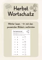 Vorschau - Stationenlernen - Herbst Wortschatz (Klasse 2) - Deckblatt