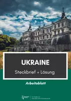 Vorschau - Arbeitsblätter - Ukraine Steckbrief - mit Lösung - Deckblatt