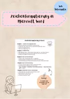 Vorschau - Arbeitsblätter - Zeichenformatierungen mit Word - Deckblatt