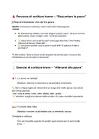 anteprima - Esercizi - PERCORSO SCRITTURA HORROR: RACCONTARE LA PAURA - Pagina 1