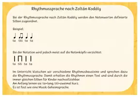 Vorschau - Bildkarten - Rhythmussprache und Rhythmuskarten - Notation mit Rhythmuszeichen ~ Grundschule Musik - Seite 1