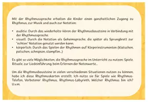 Vorschau - Bildkarten - Rhythmussprache und Rhythmuskarten - Notation mit Rhythmuszeichen ~ Grundschule Musik - Seite 2