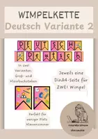 Vorschau - Anderer Materialtyp - Wimpelkette Deutsch Variante 2 KLEIN Gross und Kleinbuchstaben - Deckblatt