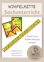 Vorschau - Anderer Materialtyp - Wimpelkette Sachunterricht GROSS - Deckblatt