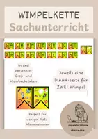 Vorschau - Anderer Materialtyp - Wimpelkette Sachunterricht KLEIN Gross und Kleinbuchstaben - Deckblatt