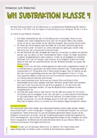 Vorschau - Arbeitsblätter - Einstieg Mathe Klasse 4 (Subtraktion, schriftliche Subtraktion) - Seite 1