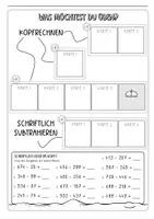 Vorschau - Arbeitsblätter - Einstieg Mathe Klasse 4 (Subtraktion, schriftliche Subtraktion) - Seite 3