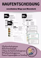 Vorschau - Arbeitsblätter - Kaufen - Kaufentscheidung -Kaufentscheidungsprozess - Deckblatt