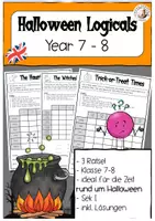 Vorschau - Arbeitsblätter - Halloween Logicals 7-8 Englisch Reading - Deckblatt