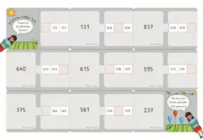 Vorschau - Spiele - Ausschnitte 1000er Tafel, 7x Domino, mehrfach differenziert! Förderung Zahlvorstellung, Orientierung im ZR bis 1000 - Seite 2