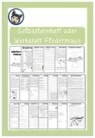 Vorschau - Unterrichtsreihen - Selbstlernheft oder Werkstatt oder Lerntheke Fledermaus - Deckblatt