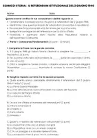 anteprima - Compiti in classe/Test - Esame: Il referendum istituzionale del 2 giugno 1946 - Pagina 1