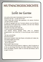 Vorschau - Arbeitsblätter - Licht im Garten- eine Mutmachgeschichte - Seite 1