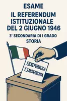 anteprima - Compiti in classe/Test - Esame: Il referendum istituzionale del 2 giugno 1946 - Pagina di copertina