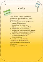 Vorschau - Arbeitsblätter - Arbeitsblätter Kalenderarten Sachunterricht - Seite 1