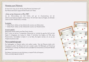 Vorschau - Spiele - Zahlenstrahl im ZR bis 1000, 8x Denk-Duett, Zahlenraumerweiterung, Förderung Zahlvorstellung - Seite 1